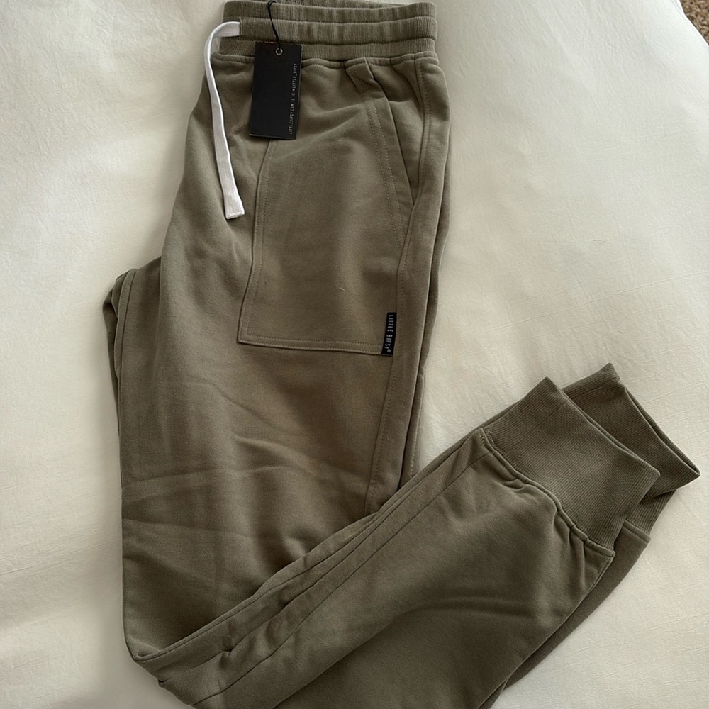 Little BiPSY new with tags sage green joggers women size M